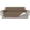 Picture of Easy-Going Reversible Couch Cover for 3 Cushion Couch Sofa Cover for Dogs Water Resistant Furniture Protector Cover with Foam Sticks Elastic Straps for Pet Cat (Sofa, Camel/Ivory)