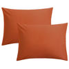 Picture of FLXXIE Microfiber Pillow Cases Standard Size, Soft Pillowcases with Envelope Closure, Wrinkle, Stain Resistant Pillow Covers, 20x26, Burnt Orange