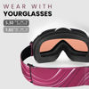 Picture of OutdoorMaster Ski Goggles OTG - Over Glasses Ski/Snowboard Goggles for Men, Women & Youth - 100% UV Protection (Whiteframe Pinklens VLT28%)