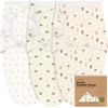Picture of 3-Pack Organic Baby Swaddle Sleep Sacks - Newborn Swaddle Sack, Ergonomic Baby Swaddles 0-3 Months, Swaddles for Newborns,Baby Sleep Sack,Baby Swaddle Blanket Wrap,Baby Essentials (Nibbles/Bruce)