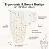 Picture of 3-Pack Organic Baby Swaddle Sleep Sacks - Newborn Swaddle Sack, Ergonomic Baby Swaddles 0-3 Months, Swaddles for Newborns,Baby Sleep Sack,Baby Swaddle Blanket Wrap,Baby Essentials (Nibbles/Bruce)