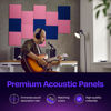Picture of Ekkogo Acoustic Panels 12-Pack Soundproof Wall Panels 12''X12''X0.4'' Sound Panels High Density Sound Dampening Panels - [Chic Pink Square]