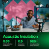 Picture of Ekkogo Acoustic Panels 12-Pack Soundproof Wall Panels 12''X12''X0.4'' Sound Panels High Density Sound Dampening Panels - [Chic Pink Square]