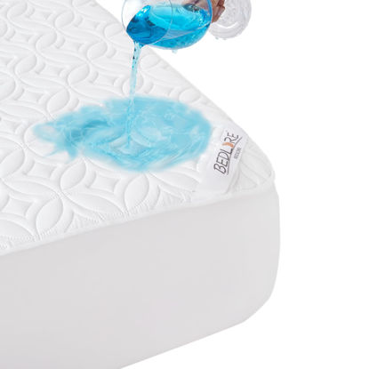 Picture of BEDLORE Waterproof Mattress Protector, Full Size Mattress Pad with Deep Pocket 6"-15" Depth, Soft Breathable Double Bed Mattress Cover for Bedroom, College Dorm, Hotel (White)