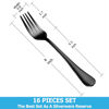 Picture of 16 Piece Black Dinner Forks Set, Food-Grade Stainless Steel Silverware Forks, Cutlery Forks, Metal Forks for Home, Kitchen or Restaurant, Mirror Polished, Dishwasher Safe - 8 Inch