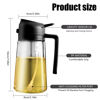 Picture of mqnxoi 2 in 1 Glass Oil Sprayer & Dispenser, 470ml Glass Olive Oil Sprayer,Cooking Oil Sprayer,Salad,16oz Oil Sprayer for Oil Bottle - Kitchen Gadgets