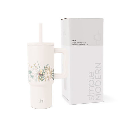 Picture of Simple Modern Disney Kids 24 oz Tumbler with Handle and Silicone Straw Lid | Spill Proof Leak Resistant | Stainless Steel Bottle | Gift Boys Girls | Trek Collection | Winnie The Pooh in the Wilderness