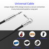 Picture of Donner 25ft TRS Cable 1/4” Male Right Angle to 1/4” TRS Male Straight Balanced Stereo Audio Patch Guitar Cable Black Sturdy No Hum