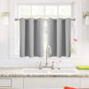 Picture of ChrisDowa Small Window Curtains for Kitchen and Bedroom - Grommet Short Thermal Insulated Room Darkening Curtains (2 Panels, Light Grey, 36 x 24 Inch)