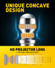 Picture of AUXITO 1156 LED Bulbs Amber Yellow 400% Super Bright 7506 BA15S P21W LED Bulb with Projector for Front Rear LED Turn Signal Bulb DRL Marker Blinker Parking Lights, Pack of 2