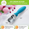 Picture of Spring Chef Ice Cream Scoop with Comfortable Handle, Professional Heavy Duty Sturdy Scooper, Premium Kitchen Tool for Cookie Dough, Gelato, Sorbet, Teal