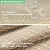 Picture of Dynamene Beige Fabric Shower Curtain - Waffle Textured Heavy Duty Cloth Shower Curtains for Bathroom, 256GSM Hotel Spa Luxury Weighted Bath Curtain Set with 12 Plastic Hooks,72x72, Beige/Khaki