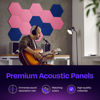 Picture of Ekkogo Acoustic Panels 12-Pack Soundproof Wall Panels 14''X13''X0.4'' Sound Panels High Density Sound Dampening Panels - [Chic Pink Hexagon]