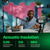 Picture of Ekkogo Acoustic Panels 12-Pack Soundproof Wall Panels 14''X13''X0.4'' Sound Panels High Density Sound Dampening Panels - [Chic Pink Hexagon]