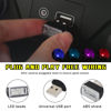 Picture of Augeny 4 PCS USB LED Car Interior Atmosphere Lamp, Plug-in USB Decor Night Light, Portable Auto Ambient Lighting Kit, Universal Vehicle Interior Accessories for Most Cars (Blue+Ice Blue+Red+Purple)