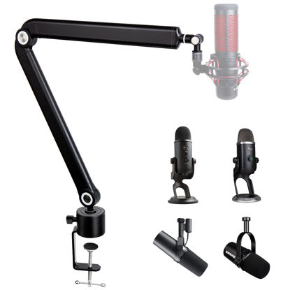 Picture of SUNMON Mic Stand Boom Arm - Microphone Arm Compatible with HyperX QuadCast, 360° Rotation Microphone Stand, Weighted Metal Mic Boom Arm for HyperX QuadCast,Blue Yeti,Shure MV7,Rode and Most Gaming