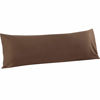 Picture of FLXXIE Body Pillow Cover - Super Soft Microfiber 20x54 Body Pillow Case - Envelope Closure, Wrinkle, Stain Resistant Brown Body Pillow Cover, 20x54, Brown
