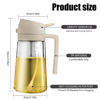 Picture of mqnxoi 2 in 1 Glass Oil Sprayer & Dispenser, 470ml Glass Olive Oil Sprayer,Cooking Oil Sprayer,Salad,16oz Oil Sprayer for Oil Bottle - Kitchen Gadgets