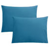 Picture of FLXXIE Microfiber Pillow Cases Standard Size, Soft Pillowcases with Envelope Closure, Wrinkle, Stain Resistant Pillow Covers, 20x26, Teal