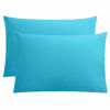 Picture of FLXXIE Microfiber Pillow Cases Queen Size Set of 2, Soft Pillowcases with Envelope Closure, Wrinkle Resistant Pillow Covers, 20x30, Blue