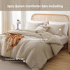 Picture of ROSGONIA Queen Comforter Set Light Khaki,3pcs Bedding Comforter Sets(1 Khaki Comforter & 2 Pillowcases) All Season Lightweight Bedspread Blanket Quilt