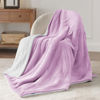 Picture of Bedsure Sherpa Fleece Throw Blanket for Couch - Thick and Warm, Soft Fuzzy Plush Throw Blanket for Winter, Lilac, 50x60 Inches