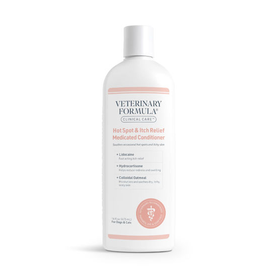 Picture of Veterinary Formula Clinical Care Hot Spot & Itch Relief Cat & Dog Medicated Conditioner, 16 oz - Oatmeal Conditions Skin for a Lustrous Coat, Formulated to Help Alleviate Itchy Skin