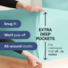 Picture of Extra Deep Split King Sheet Set - 7 Piece Breathable and Cooling Sheets - Hotel Luxury Bed Sheets Set - Easy Fit - Soft, Wrinkle Free and Comfy Sheets Set - Spa Blue Sheet Set with Extra Deep Pockets