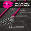 Picture of TECEUM Paracord Type III 550 Sofit Pink - 1000 ft - 4mm - Tactical Rope MIL-SPEC - Outdoor para Cord - Camping Hiking Fishing Gear - EDC Parachute Cord - Strong Survival Rope 315