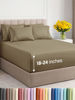 Picture of Extra Deep King Sheet Set - 6 Piece Breathable and Cooling Sheets - Hotel Luxury Bed Sheets Set - Easy & Secure Fit - Soft, Wrinkle Free and Comfy Sheets Set - Khaki Sheet Set with Extra Deep Pockets