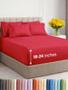 Picture of Extra Deep Cal King Sheet Set - 6 Piece Breathable & Cooling Sheets - Hotel Luxury Bed Sheets Set - Easy & Secure Fit - Soft, Wrinkle Free & Comfy Sheets Set - Red Sheet Set with Extra Deep Pockets