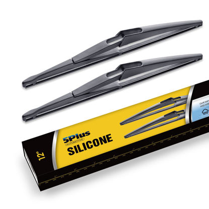 Picture of 12" 2 PACK Silicone Rear Wiper Blade Replacement for Nissan Rogue 2021-2008 Juke 2017-2011 Kicks 2020-2013 Pathfinder 20-13 Qashqai 21-17 /Benz M GLE 19-06 GL GLS 21-07 BACK Wiper Blade (12-J)