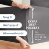 Picture of Extra Deep Twin XL Sheet Set - 4 Piece Breathable & Cooling Sheets - Hotel Luxury Bed Sheets Set - Easy & Secure Fit - Soft, Wrinkle Free & Comfy Sheets Set - Grey Sheet Set with Extra Deep Pockets