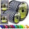 Picture of TECEUM Paracord Type III 550 Urban Camo - 1000 ft - 4mm - Tactical Rope MIL-SPEC - Outdoor para Cord - Camping Hiking Fishing Gear - EDC Parachute Cord -Strong Survival Rope 1607m