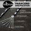 Picture of TECEUM Paracord Type III 550 Urban Camo - 1000 ft - 4mm - Tactical Rope MIL-SPEC - Outdoor para Cord - Camping Hiking Fishing Gear - EDC Parachute Cord -Strong Survival Rope 1607m