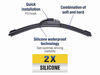 Picture of 5 PLUS® 28"+15" Silicone Windshield Wipers Replacement For 2019 2018 2017 2016 2015 2014 2013 NISSAN Sentra, Automotive Replacement Windshield Wipers Silicone With Water Repellent