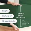 Picture of Extra Deep Cal King Sheet Set - 6 Piece Breathable & Cooling Sheets - Hotel Luxury Bed Sheets Set - Easy Fit - Soft, Wrinkle Free & Comfy Sheets Set - Emerald Green Sheet Set with Extra Deep Pockets