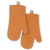Picture of KitchenAid Ribbed Soft Silicone Oven Mitt 2-Pack Set, Honey, 7.5"x13"