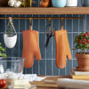 Picture of KitchenAid Ribbed Soft Silicone Oven Mitt 2-Pack Set, Honey, 7.5"x13"