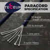 Picture of TECEUM Paracord Type III 550 Navy Blue - 1000 ft - 4mm - Tactical Rope MIL-SPEC - Outdoor para Cord - Camping Hiking Fishing Gear - EDC Parachute Cord - Strong Survival Rope 038