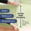Picture of Extra Deep Cal King Sheet Set - 6 Piece Breathable and Cooling Sheets - Hotel Luxury Bed Sheets Set - Easy Fit - Soft, Wrinkle Free and Comfy Sheets Set - Light Sage Sheet Set with Extra Deep Pockets