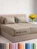 Picture of Extra Deep Split King Sheet Set - 7 Piece Breathable & Cooling Sheets - Hotel Luxury Bed Sheets Set - Easy Fit - Soft, Wrinkle Free & Comfy Sheets Set - Heathered Beige Sheet Set w/Extra Deep Pockets