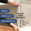 Picture of Extra Deep Split King Sheet Set - 7 Piece Breathable & Cooling Sheets - Hotel Luxury Bed Sheets Set - Easy Fit - Soft, Wrinkle Free & Comfy Sheets Set - Heathered Beige Sheet Set w/Extra Deep Pockets