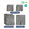 Picture of Extra Deep Split King Sheet Set - 7 Piece Breathable & Cooling Sheets - Hotel Luxury Bed Sheets Set - Easy Fit - Soft, Wrinkle Free & Comfy Sheets Set - Heathered Grey Sheet Set w/Extra Deep Pockets