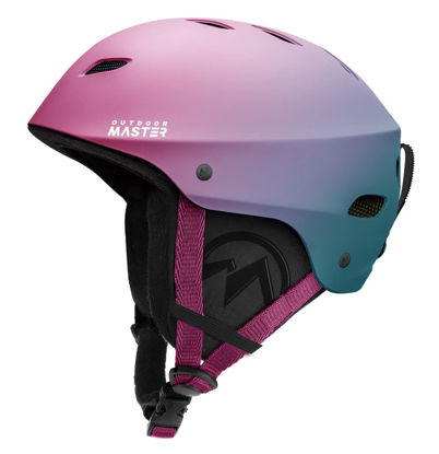 Picture of OutdoorMaster Kelvin Ski Helmet - Snowboard Helmet for Men, Women & Youth (Gradient Purple Blue,XL)