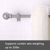 Picture of GXOACKJ Curtain Rods for windows 66 to 120 inch, 5/8 inch Decorative Curtain Rod Set, Nickel Splicing Heavy Duty Metal Curtain Rod with Brackets