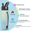 Picture of BJPKPK Insulated Water Bottles with Straw Lid, 22oz Cold & Hot Thermos, Stainless Steel Metal Water Bottle with 3 Lids, Reusable Thermos, Cups, Mugs for Daily Use-Mint