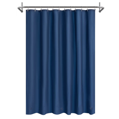 Picture of Mrs Awesome Navy Shower Curtain Liner with 3 Magnets, 72x72 Premium Flexible Sturdy Plastic Shower Curtain for Bathroom Lightweight & Waterproof, Navy Blue