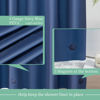 Picture of Mrs Awesome Navy Shower Curtain Liner with 3 Magnets, 72x72 Premium Flexible Sturdy Plastic Shower Curtain for Bathroom Lightweight & Waterproof, Navy Blue