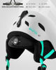 Picture of OutdoorMaster Kelvin Ski Helmet - Snowboard Helmet for Men, Women & Youth (White+Teal,M)